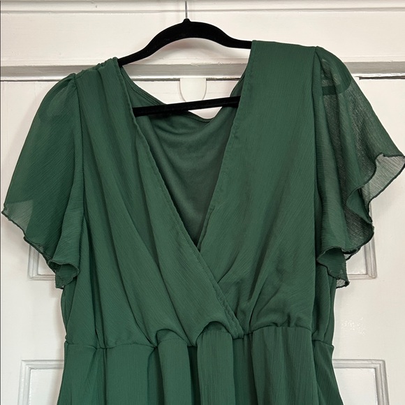 Green Ruffle Dress - Picture 4 of 4